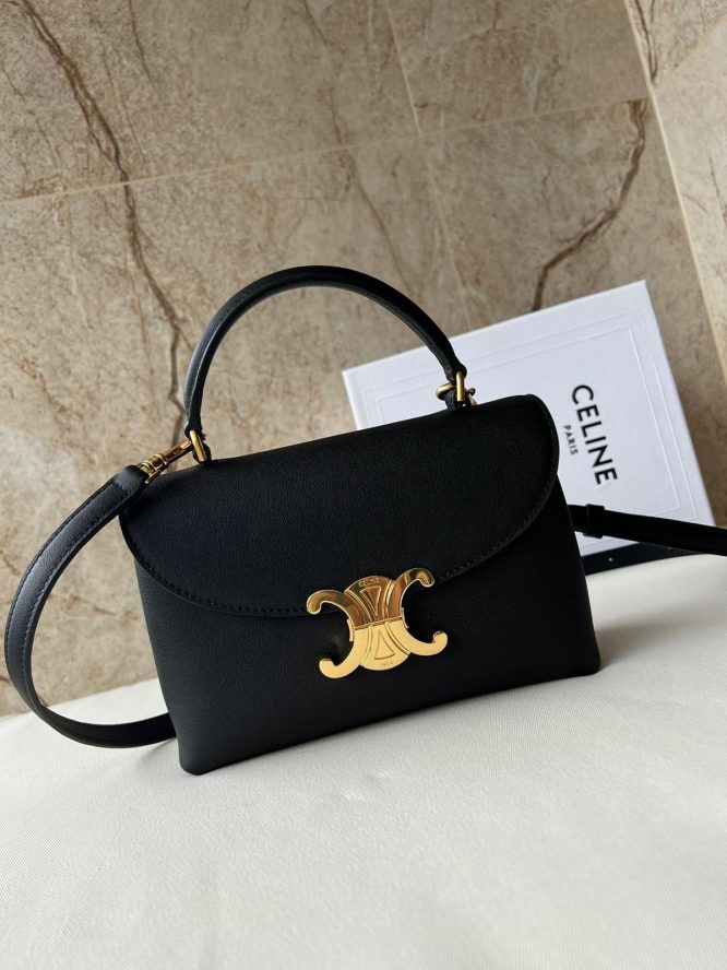 CELINE- GHW MINI CLAUDE SHOULDER BAG CALFSKIN LEATHER