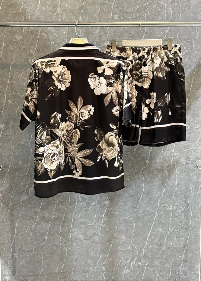 DOLCE-GABBANA-FLORAL SILK BOWLING-SETS