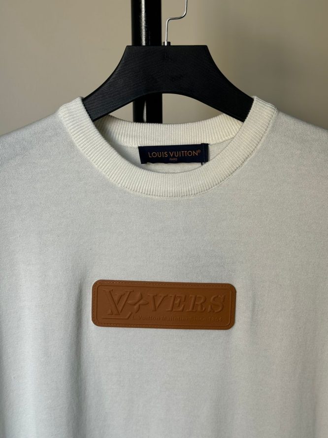 LOUIS VUITTON- VVN PATCH SHORT-SLEEVED COTTON CREWNECK