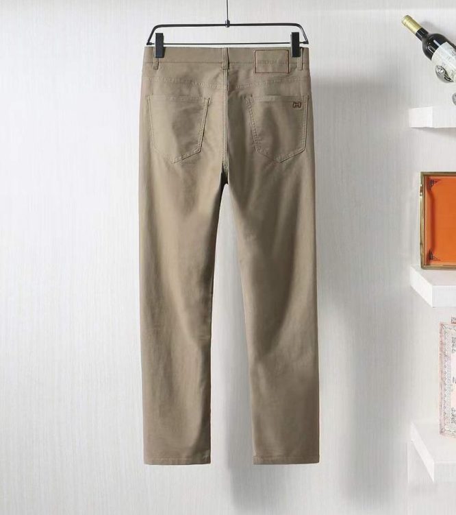 HERMES- REGULAR STRAIGHT JERSEY CASUAL PANTS-MEN'S