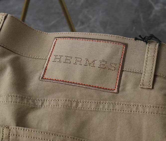 HERMES- REGULAR STRAIGHT JERSEY CASUAL PANTS-MEN'S