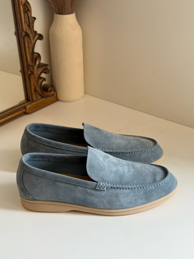 LORO PIANA-SUMMER WALK SUEDE LOAFERS- MEN'S