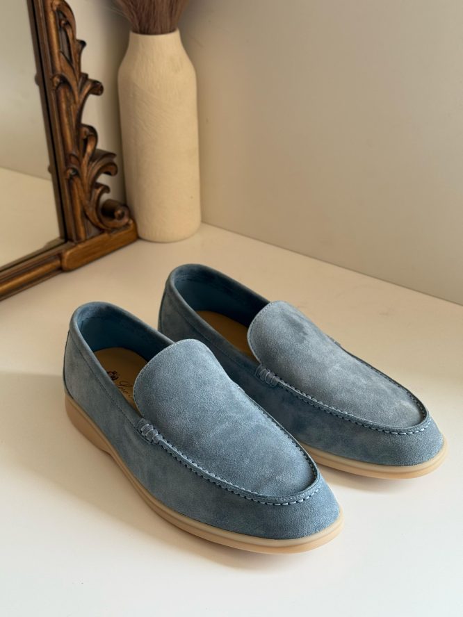 LORO PIANA-SUMMER WALK SUEDE LOAFERS- MEN'S