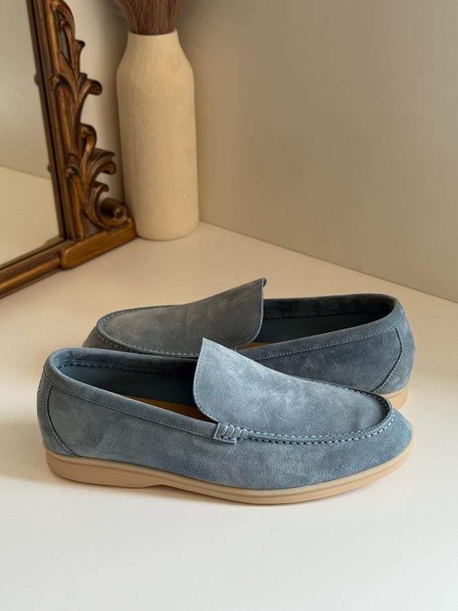 LORO PIANA-SUMMER WALK SUEDE LOAFERS- MEN'S