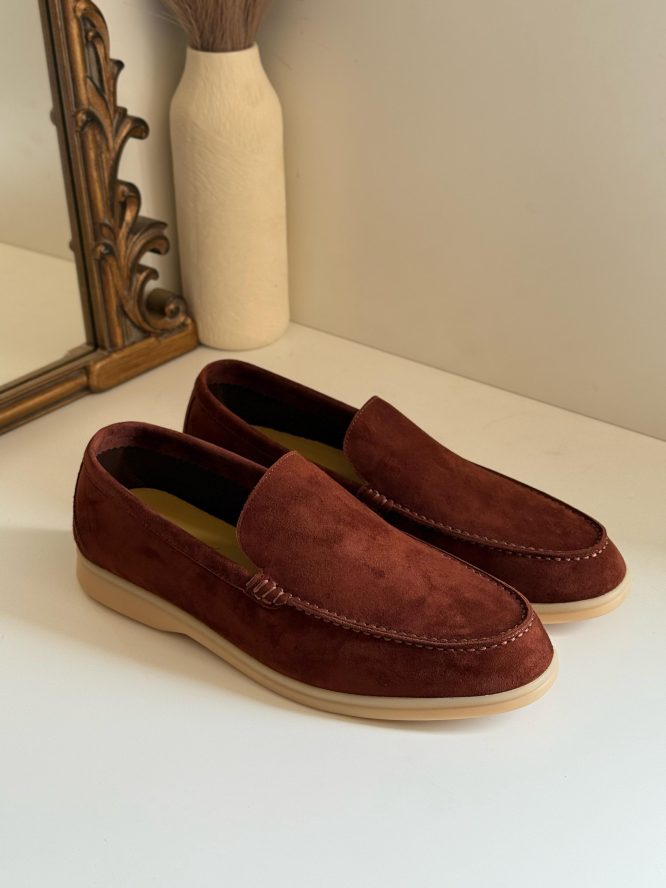 LORO PIANA-SUMMER WALK SUEDE LOAFERS- MEN'S