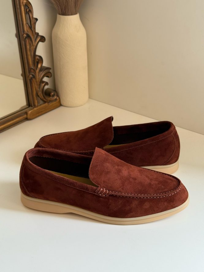 LORO PIANA-SUMMER WALK SUEDE LOAFERS- MEN'S