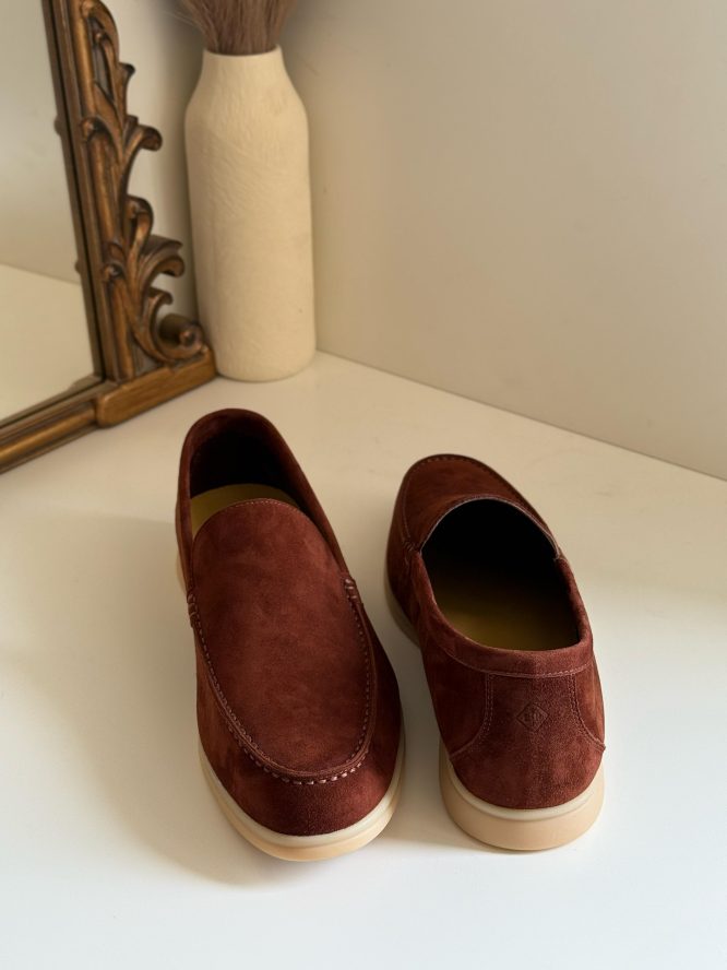 LORO PIANA-SUMMER WALK SUEDE LOAFERS- MEN'S