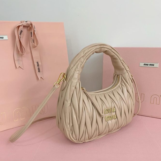 Miu Miu Beige Suede Handbag - Women