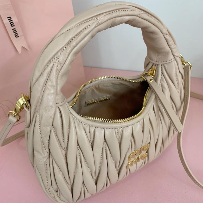 Miu Miu Beige Suede Handbag - Women