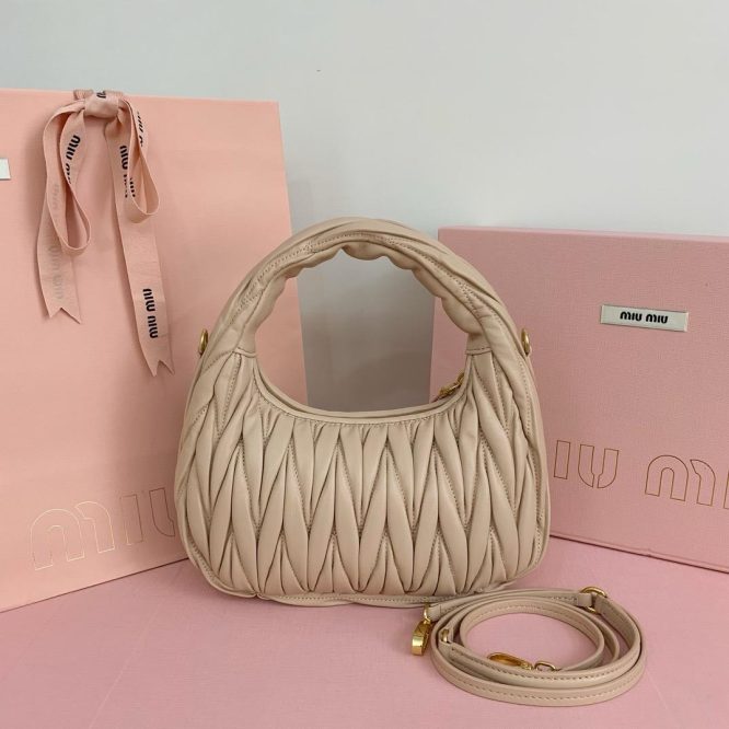 Miu Miu Beige Suede Handbag - Women