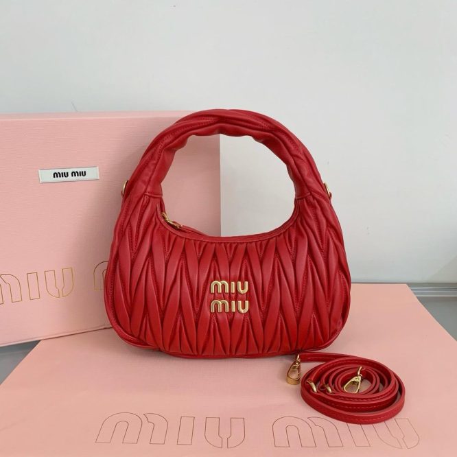 Miu Miu Red Suede Handbag - Women