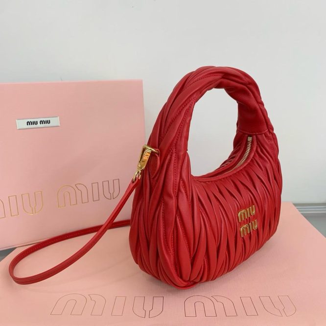 Miu Miu Red Suede Handbag - Women