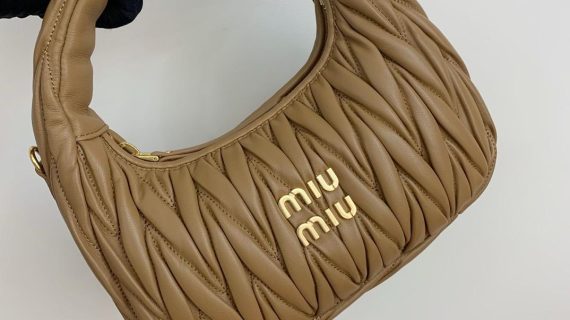 Miu Miu Coffee Suede Handbag - Women