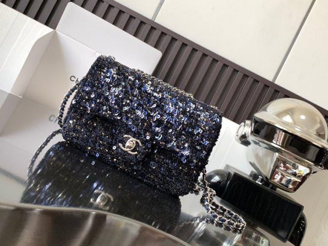 Chanel Sequin Medium Waterfall Sequin Flap Bag