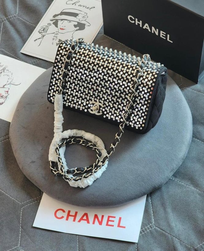 Chanel Sequin Medium Waterfall Sequin Flap Bag