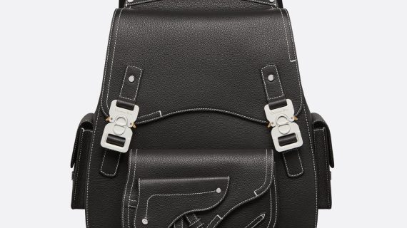 Dior Maxi Gallop Backpack Black Grained Calfskin
