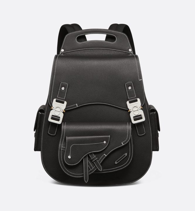 Dior Maxi Gallop Backpack Black Grained Calfskin