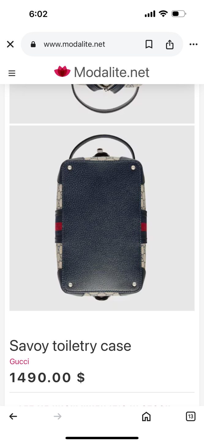 GUCCI- SAVOY MEDIUM TOILETRY CASE-WOMEN