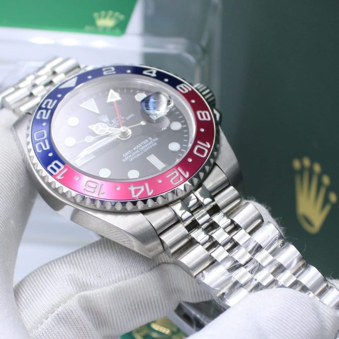 ROLEX- GMT-MASTER II "BATMAN" MENS JUBILEE BRACELET SWISS WATCH
