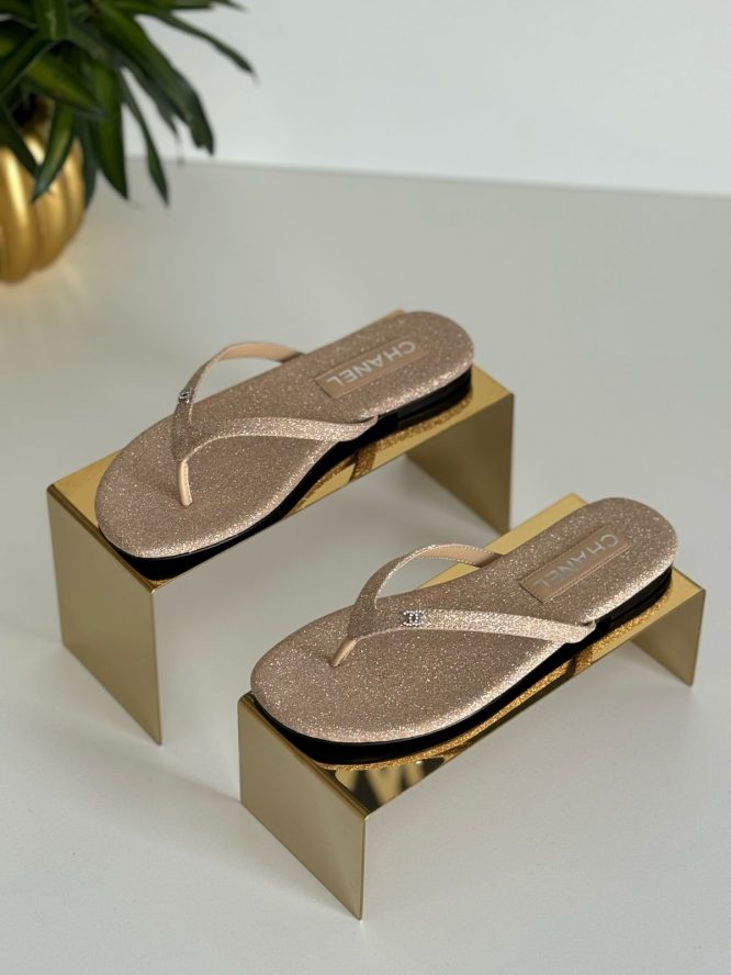 Chanel flip flops