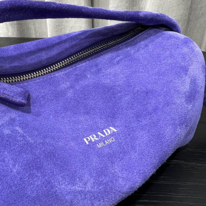 Prada Suede leather shoulder bag