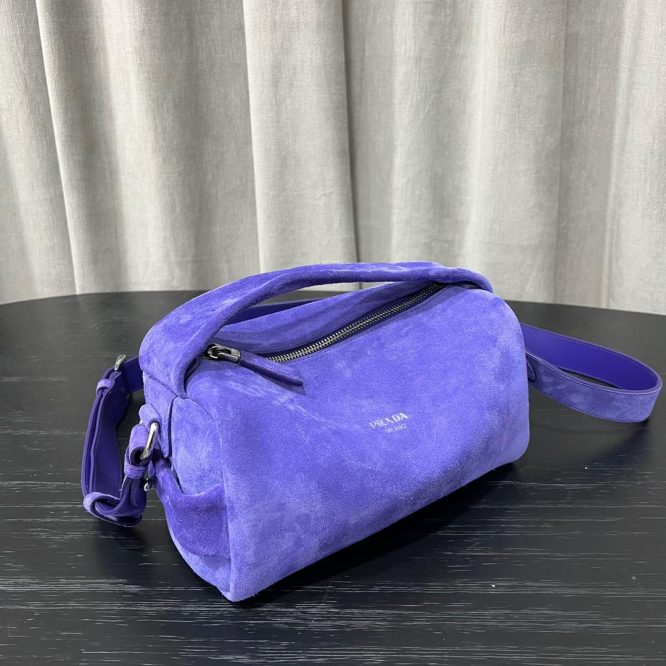 Prada Suede leather shoulder bag