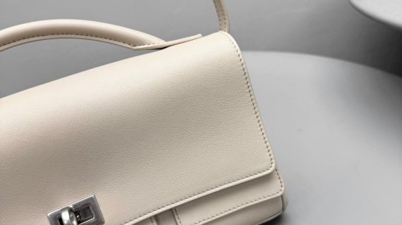 Balenciaga Burgundy Leather Shoulder Bag"