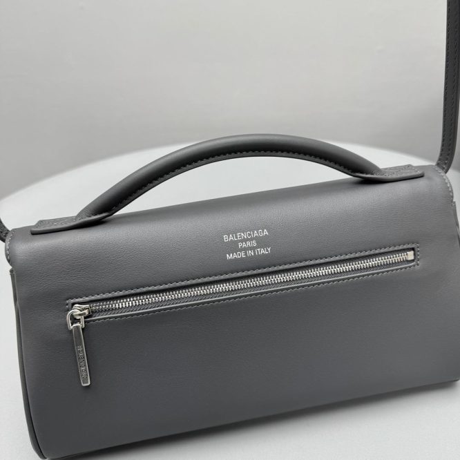 Balenciaga Burgundy Leather Shoulder Bag"