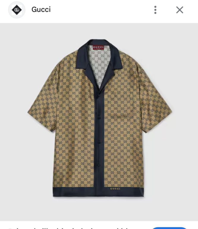 Gucci Printed silk shirt&Shorts set
