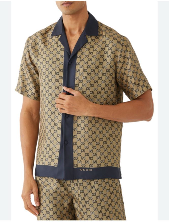 Gucci Printed silk shirt&Shorts set