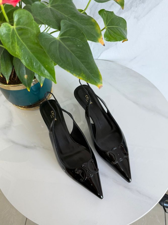 Women CELINE CELINE -Alma Triomphe Slingback in Patent Calfskin