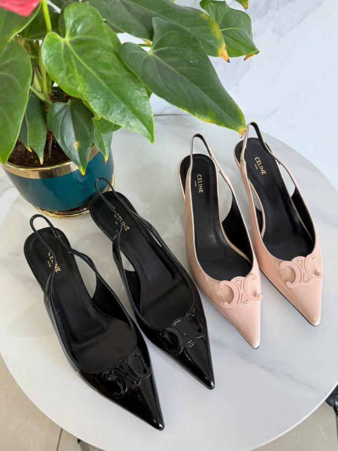 Women CELINE CELINE -Alma Triomphe Slingback in Patent Calfskin