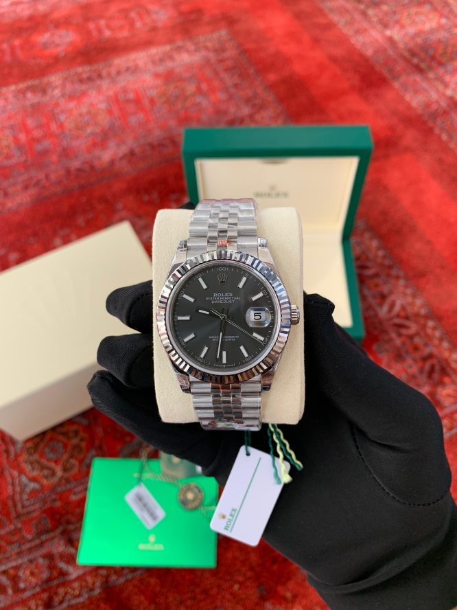 ROLEX DATEJUST- DARK RHODIUM DIAL-WATER PROOF-WATCH-MEN
