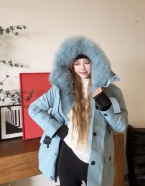 MONCLER-SKI JACKET REAL FUR-WOMEN