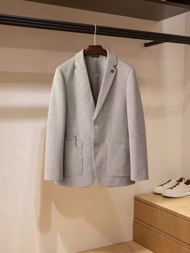 ZEGNA- DOUBLE BREASTED BLAZER-MEN