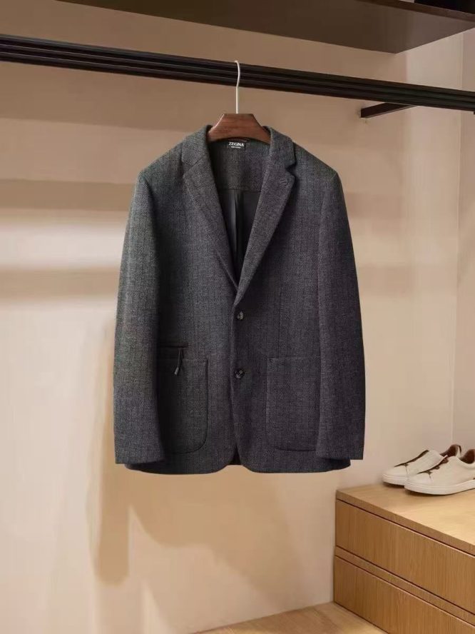 ZEGNA- DOUBLE BREASTED BLAZER-MEN