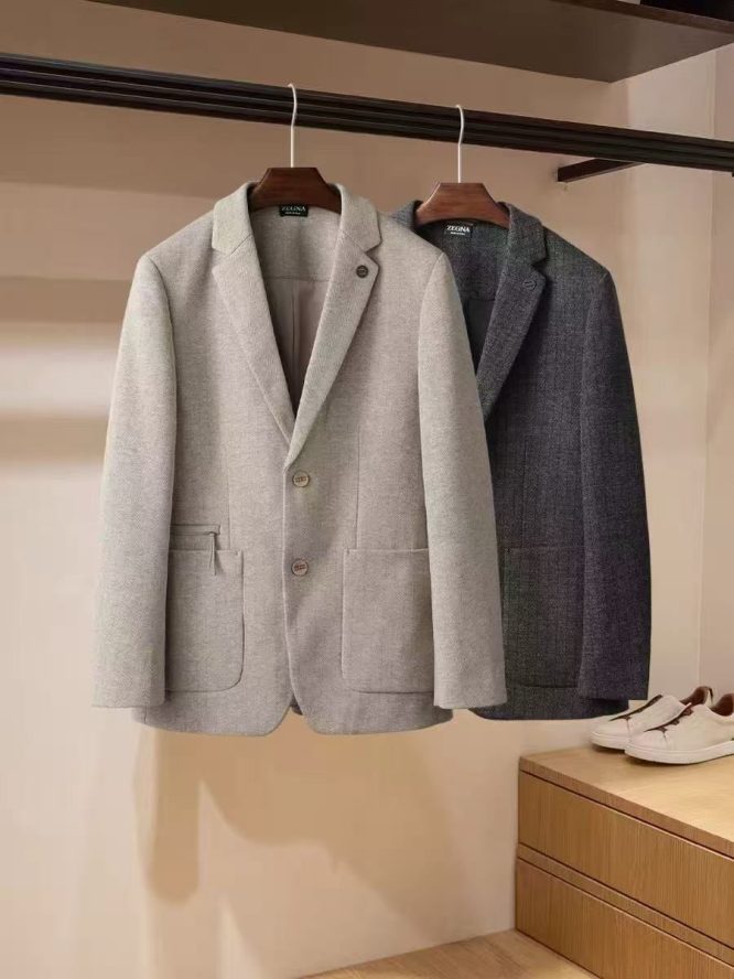 ZEGNA- DOUBLE BREASTED BLAZER-MEN