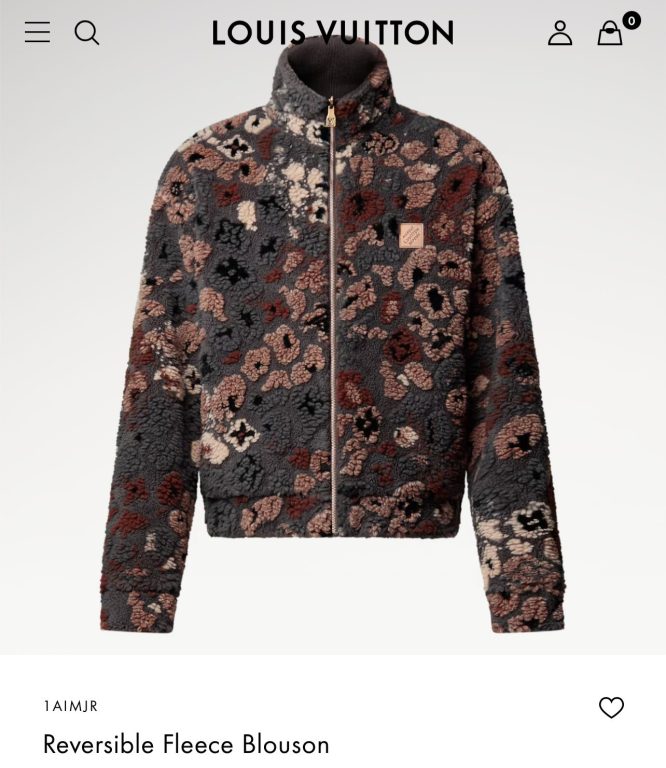 LOUIS VUITTON- REVERSIBLE FLEECE BLOUSON-JACKET
