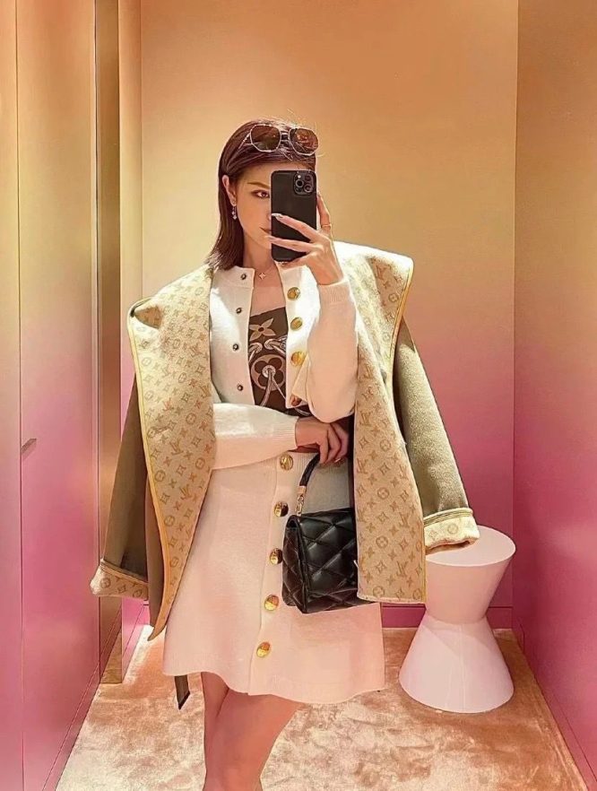 LOUIS VUITTON- LADYS CASHMERE-DOUBLE SIDE-JACKET