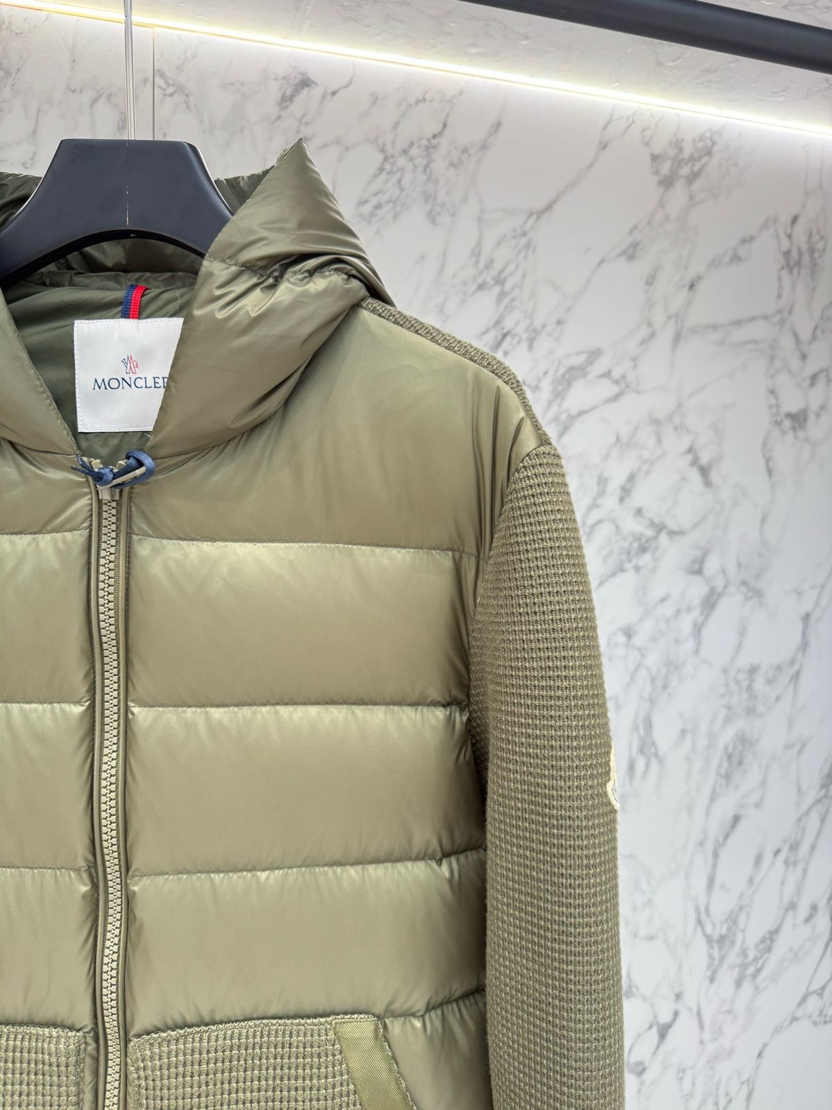 MONCLER- VIRGIN WOOL CASHMERE DOWN CARDIGAN -JACKET-MEN