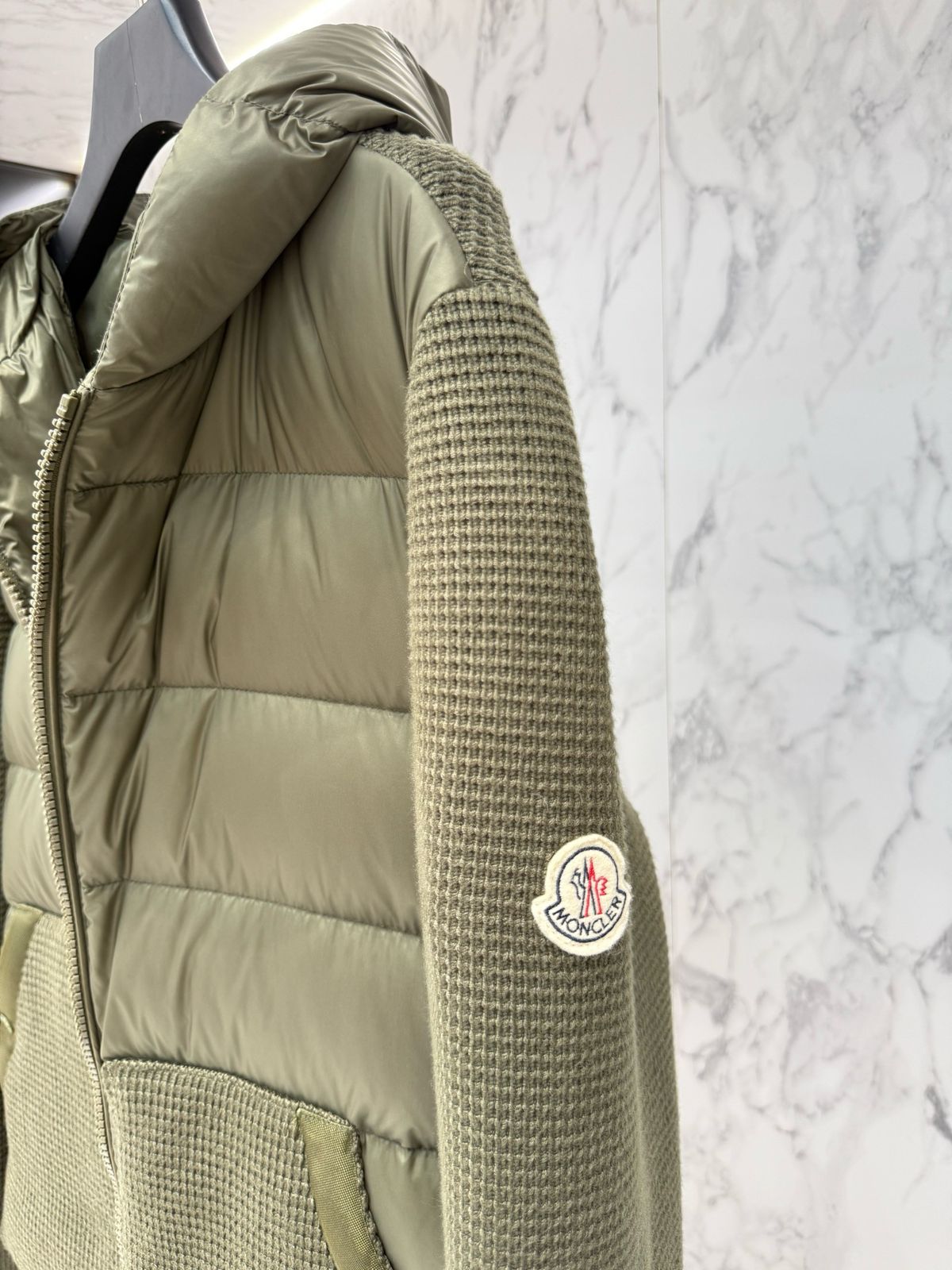 MONCLER- VIRGIN WOOL CASHMERE DOWN CARDIGAN -JACKET-MEN