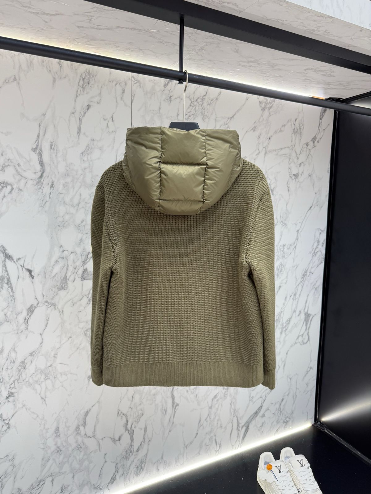 MONCLER- VIRGIN WOOL CASHMERE DOWN CARDIGAN -JACKET-MEN