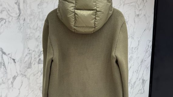 MONCLER- VIRGIN WOOL CASHMERE DOWN CARDIGAN -JACKET-MEN