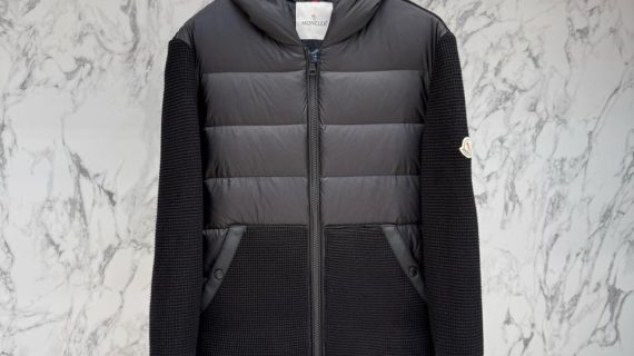 MONCLER- VIRGIN WOOL CASHMERE DOWN CARDIGAN -JACKET-MEN