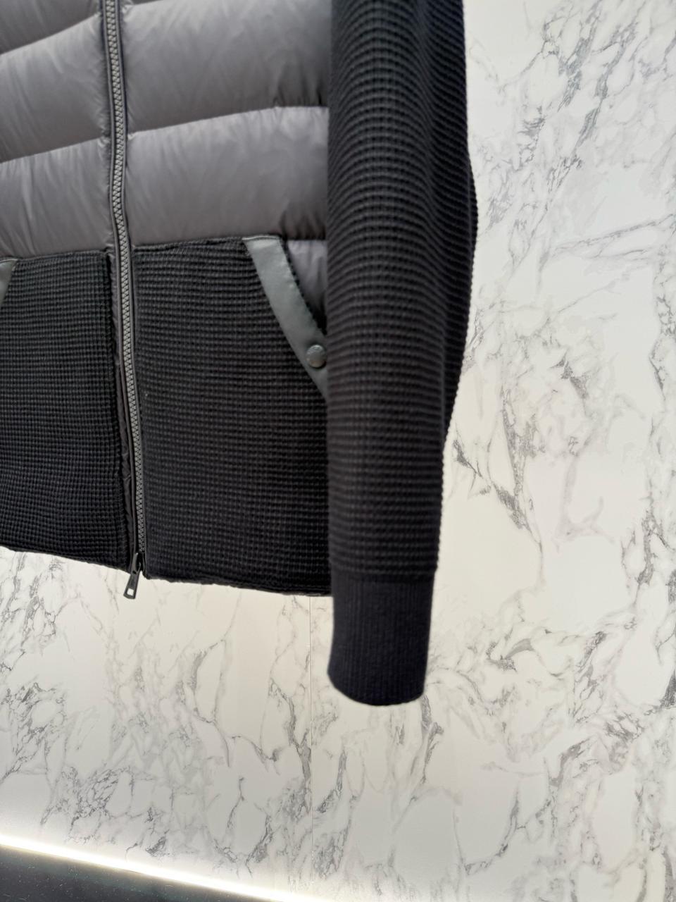 MONCLER- VIRGIN WOOL CASHMERE DOWN CARDIGAN -JACKET-MEN