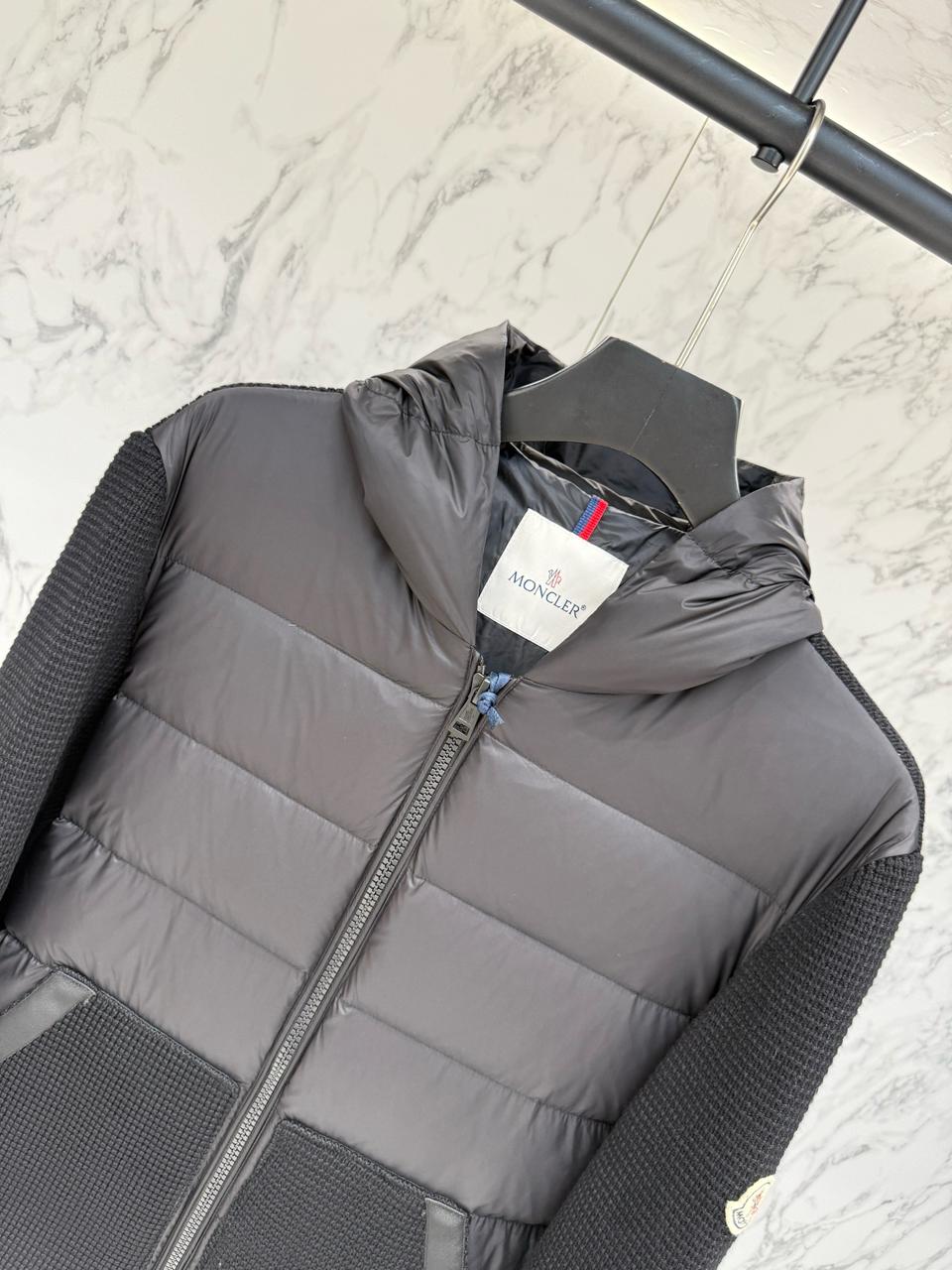 MONCLER- VIRGIN WOOL CASHMERE DOWN CARDIGAN -JACKET-MEN