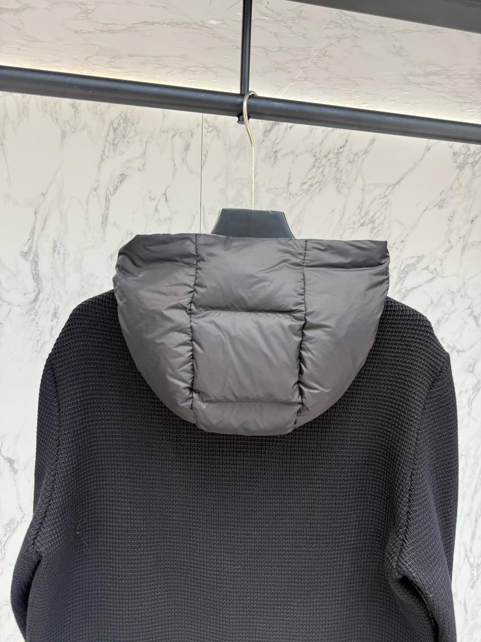 MONCLER- VIRGIN WOOL CASHMERE DOWN CARDIGAN -JACKET-MEN